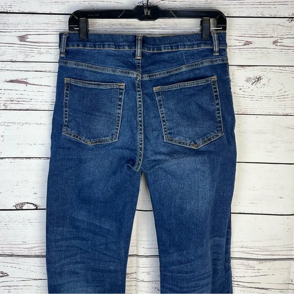 GAP Stretch Straight Distressed Denim Blue Jeans Size 16 Husky Boys EUC - Picture 6 of 15